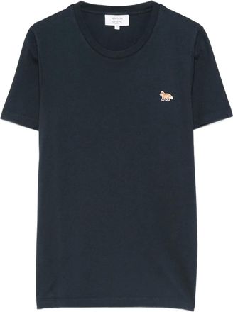 Maison Kitsuné fox-appliqué T-shirt - Blue
