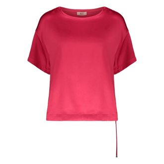 Herno Dames, Blouses & Shirts, Rood, Maat: S Leer
