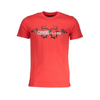 Cavalli Rosso Katoenen Heren T-Shirt