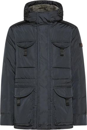 Peuterey Shimmering Taffeta Field Jacket - Heren - Winterjassen - Blauw - XL - Polyester - Jassen