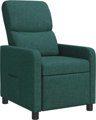 vidaXL Recliner Verde Oscuro Tela Vidaxl