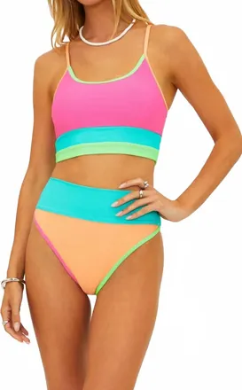 Beach Riot Eva Bikini Top In Aqua Haze