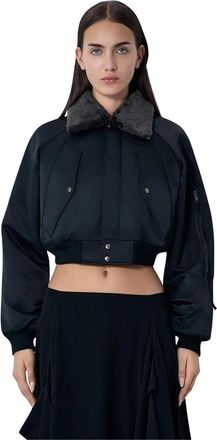 Yohji Yamamoto Toraichi Denim A Blouson - Dames - Bomber jackets - Zwart - M - Denim - Jassen