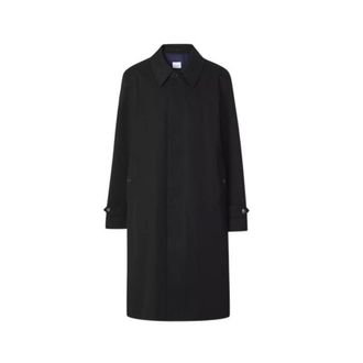 Burberry Black Cotton Gabardine Car Coat Size L