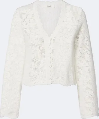Chlo&eacute; Chlo&eacute; Cardigan in maglia di cotone