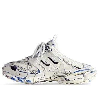 Balenciaga (WMNS) Balenciaga Track 3.0 Mules White Graffiti Black 653813W3SRA9014