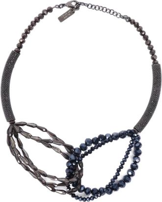 PESERICO Collana bicolore con cristalli - Blu