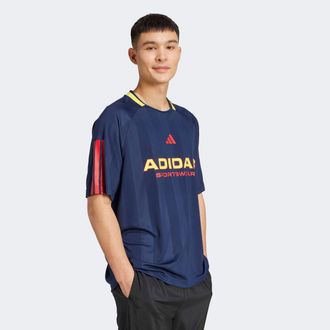 adidas T-Shirt ADIDAS SPORTSWEAR M TIRO JERSEY, Herren, Gr. XXL, blau (collegiate navy), Obermaterial: 100% Polyester, Rundhals, Shirts T-Shirt, sportlicher 