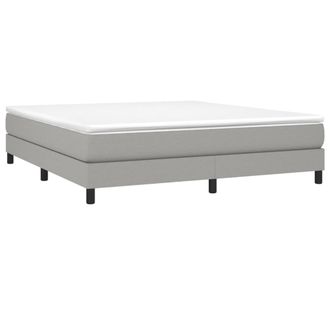 vidaXL Cama Sin Colch&oacute;n Tela Gris Claro 180x200 Cm Vidaxl