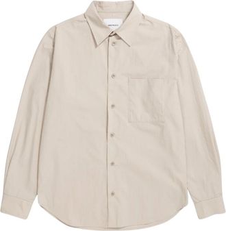 Norse Projects Silas Tech Poplin Overhemd - Heren - Casual Overhemden - Beige - S - Overhemden