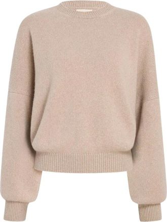 Khaite Margaux Trui - Dames - Ronde hals truien - Beige - S - Kasjmier - Truien & Vesten