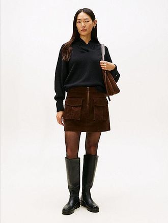 Tommy Hilfiger Minifalda de pana con bolsillos cargo