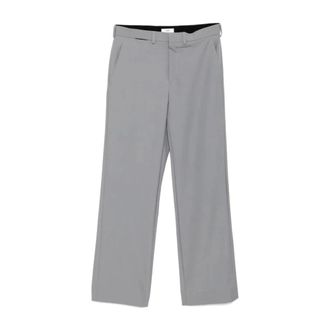 Rier Straight Trousers, male, Gray, XL, Popeline Wool Trousers
