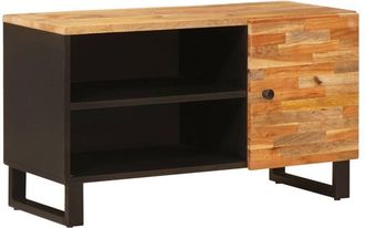 vidaXL Mueble De Tv Marr&oacute;n 80 X 33 X 46 Cm Madera De Mango Maciza Vidaxl