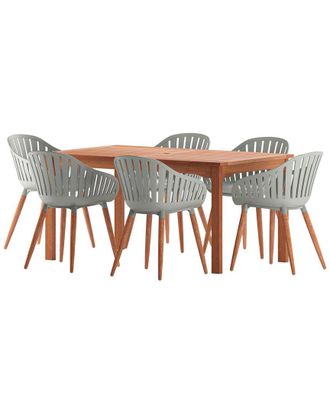 Amazonia Teak 7Pc Rectangular Patio Dining Set