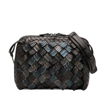 Bottega Veneta Pre-owned Nodini Crossbody Bag - Dames - Pre-owned - Paars - Maat: ONE Size Leer