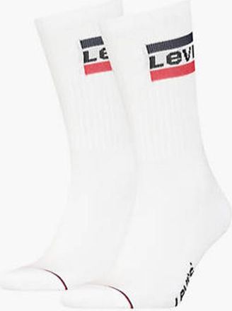 Levi's Calcetines de altura normal Levis: paquete de 2 - Mujer - 35 - Blanco / White