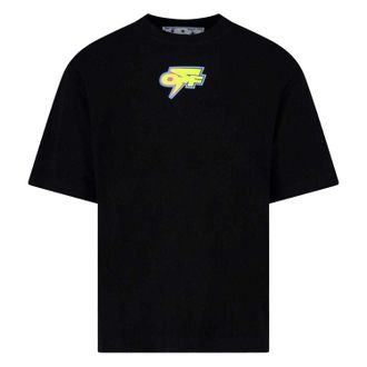 Off-white Off White Unisex volwassen Degrade Thunder Logo Oversized T-shirt (Zwart)