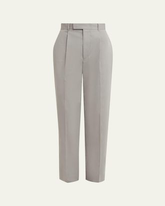 Jil Sander Pleated Cotton Straight-Leg Pants