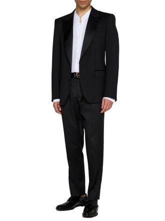 Dolce & Gabbana Mens Tuxedo Blazer Sicilia Black Wool Jacket