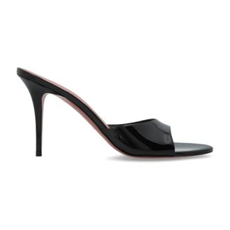 Amina Muaddi Elodie Slipper 90 - Dames - Muiltjes - Zwart - 36 EU - Leer - Schoenen
