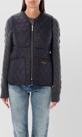 Barbour quilted sleeveless vest patch pockets
