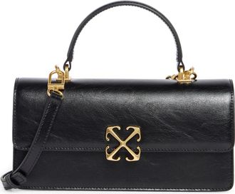 Off-white Jitney East/West Leather Shoulder Bag in Black at Nordstrom Rack