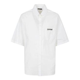 Balenciaga Cotton Shirt - male - Balenciaga - Short Sleeve Shirts - White - S - Shirts