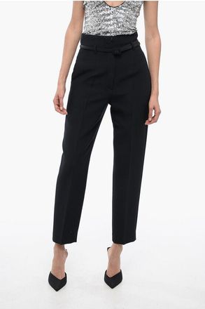 Dior Wool-Blend Single-Pleat Trousers With Belt size 44