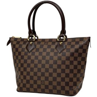 Louis Vuitton Brown Damier Canvas Handbag Tote Bag (Pre-Owned)