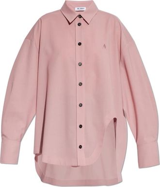 The Attico Logo Shirt - Dames - Overhemden - Roze - S - Wol - Overhemden