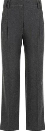 Brunello Cucinelli Dark Grey Wool Cashmere Trousers, Brand Size 42 (US Size 8)