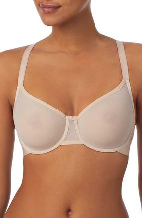 DKNY Sheer Mesh Unlined Bra in Cashmere at Nordstrom, Size 34Dd