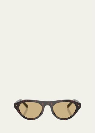 Prada 0PR B15S Acetate Round Sunglasses