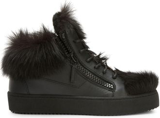 Giuseppe Zanotti Marlena Winter mid-top sneakers - women - Leather - 35 - Black