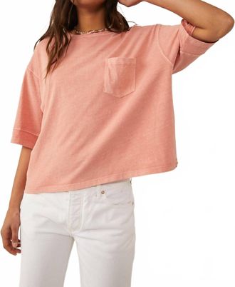 Free People Alissa Tee In Rose Blush