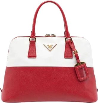 Prada Pre-owned Handbags, female, Red, Size: ONE SIZE Pre-owned Vintage Leather Handbag
