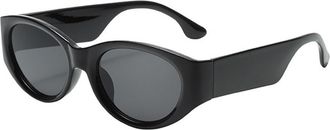 Generic Small Frame Outdoor Mens Sunglasses Vacation Womens Commuter Sports Sun Glasses(Black)