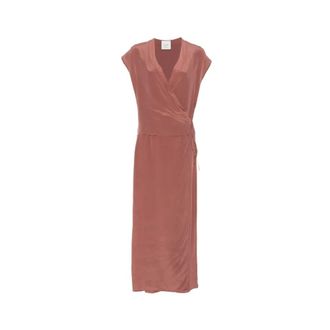 Alysi Abito Seta Mano Sale Lungo - female - Alysi - Midi Dresses - Pink - XS - Dresses