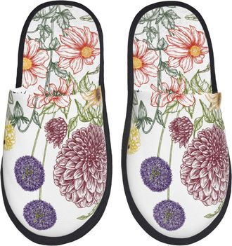 Generic Plush Slippers Autumn Garden Lightweight Slipper Non-Slip House Shoes For Spa Ladies Hotel M