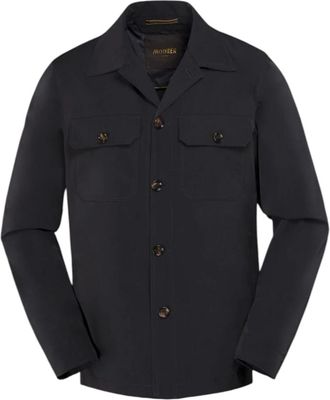 Moorer Navy Overshirt met Technische Stof - Heren - Zomerjassen - Blauw - 3XL - Polyester - Jassen