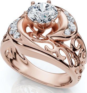 Pompeii3 1Ct Whirlpool Diamond Engagement Ring 14k Gold Lab Grown