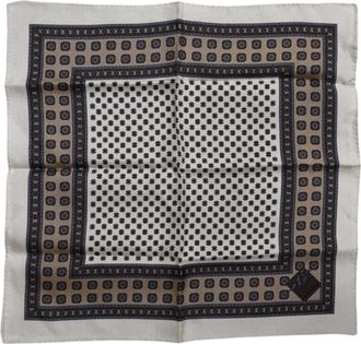 Dolce & Gabbana Luxe Zijden Foulard Sjaal met Logo - Heren - Zijden sjaals - Veelkleurig - ONE Size - Accessoires