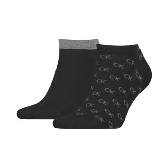 Calvin Klein Ondergoed, Heren, Zwart, M, Katoen, Ankle Socks 2Pack