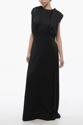 Jil Sander Sleeveless Satin Dress with Open Back Jil Sander