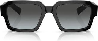 Prada PR02ZSF 54mm Gradient Square Sunglasses in Black/grey Gradient Vintage at Nordstrom