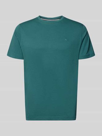 Lerros T-Shirt mit Rundhalsausschnitt und Logo-Stitching in Gruen, Gr&ouml;&szlig;e XXXL