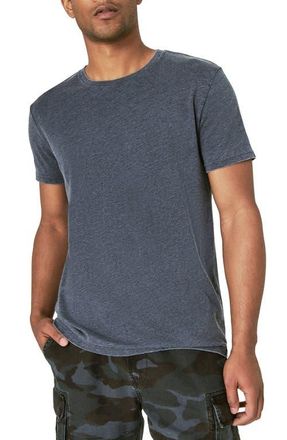 Lucky Brand Venice Burnout Crewneck T-Shirt in American Navy at Nordstrom, Size Xx-Large