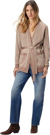 Missoni Cardigan With Belt In Lam&eacute; in Pink Lam&eacute; at Nordstrom, Size 42 It