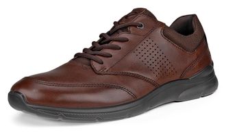 Ecco Schn&uuml;rschuh ECCO Irving, Herren, Gr. 39, braun (dunkelbraun), Leder, Schuhe Schn&uuml;rschuh, Freizeitschuh, Halbschuh, Schn&uuml;rschuh mit gepolstertem Schaft